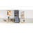 Topmax Modern 83.7Inch High Kitchen Pantry, Freestanding Tall Kitchen Hutch With Faux Marble Top, Display Cupboard Cabinet With 5 Storage Drawers And Adjustable Shelf, Gray-1444290940