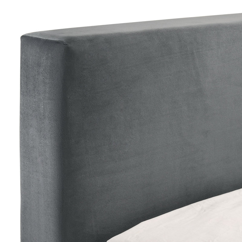 Lit Natalie UPH en velours gris, Double TG
