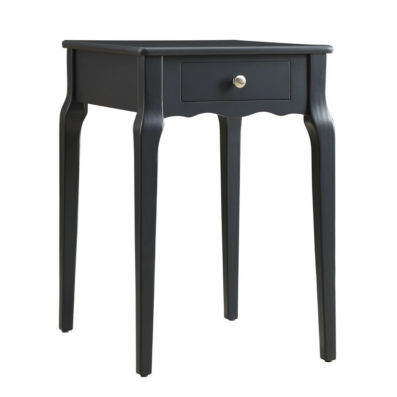 Table de bout avec rangement Pinckney , Noir vulcain