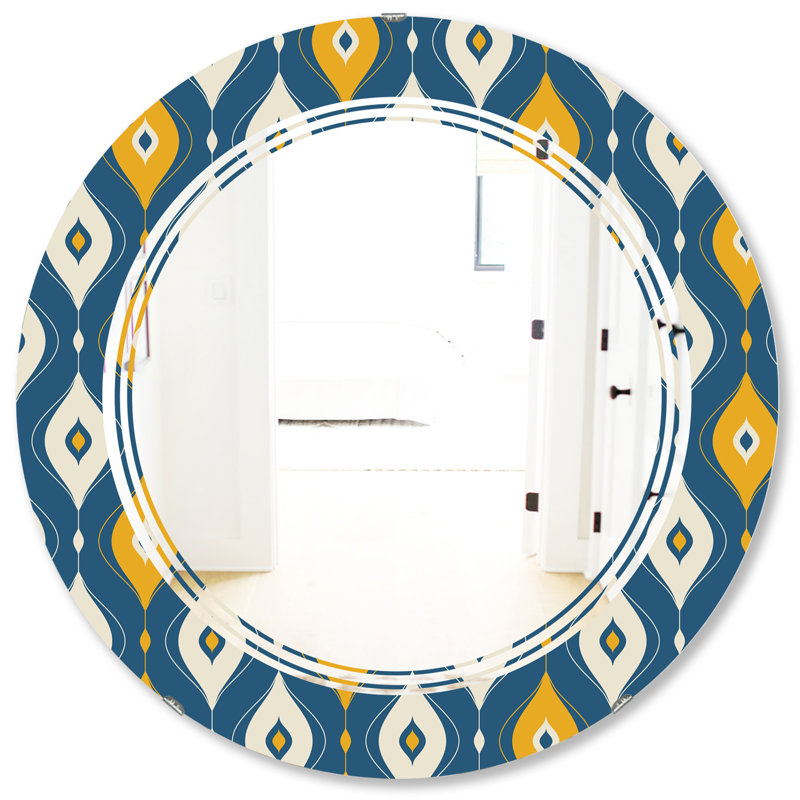 Miroir mural moderne, H 31,5 po x l 31,5 po, Triple C abstrait II