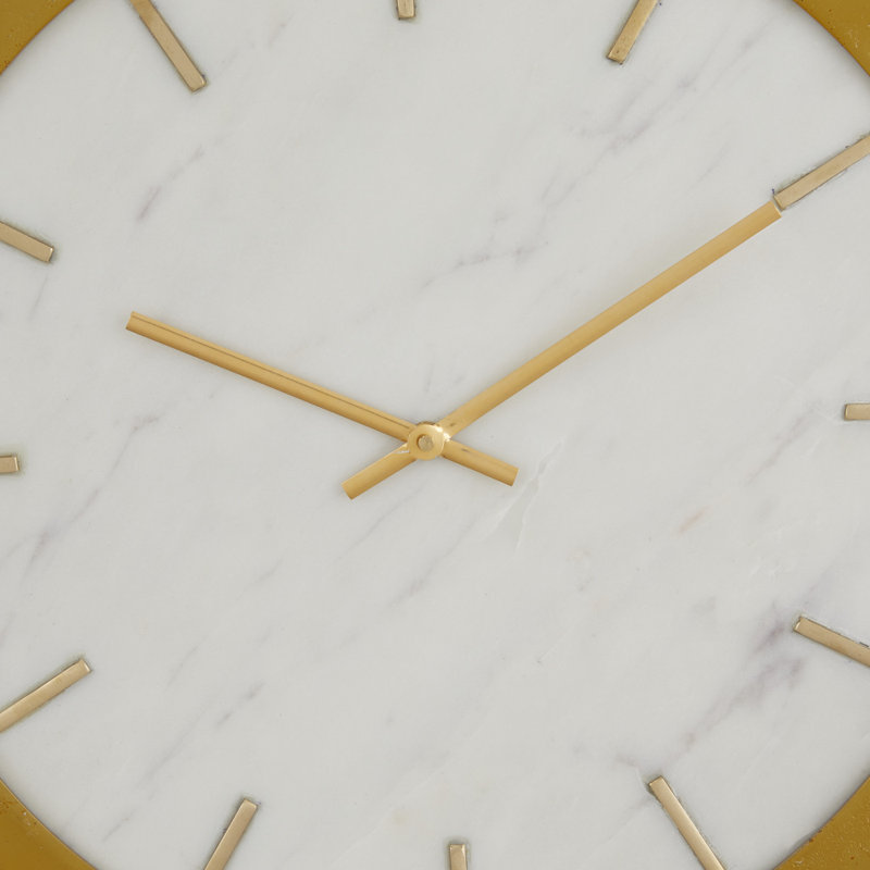 Wall Clock, 15.65" H x 15.55" W x 1.95" D, White