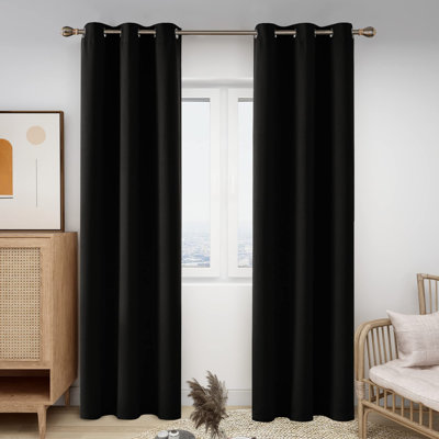 Matty Thermal Insulated Blackout Grommet Curtain Pair