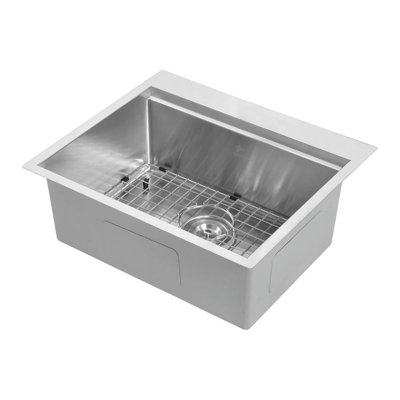 Évier de cuisine / de salle de bain / de bar / de buanderie / d'évier de bureau en acier inoxydable 304 à poser sur le dessus / avec comptoir, avec grille, passoire, planche à découper et passoire (23 x 20 x 9) Starstar