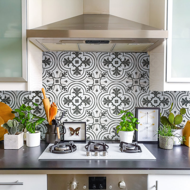 Twenties 8" x 8" Ceramic Patterned Wall & Floor Tile