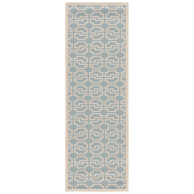 Tapis intérieur / extérieur à motif géométrique / beige Arneshia