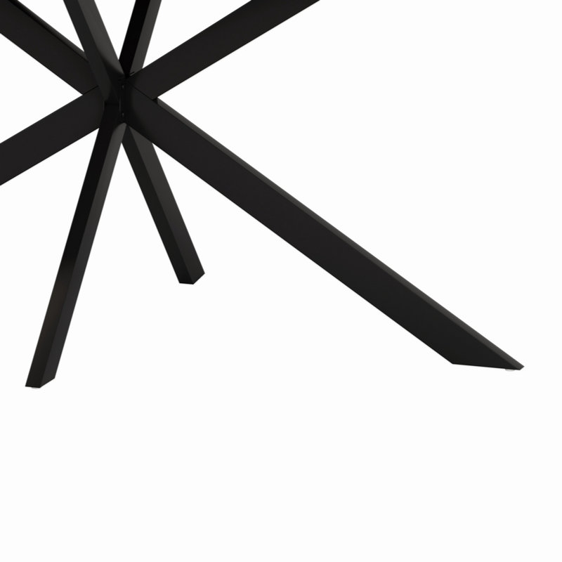 Laguita Dining Table, 29.92" H x 31.49" L x 31.49" W, Gray/Black