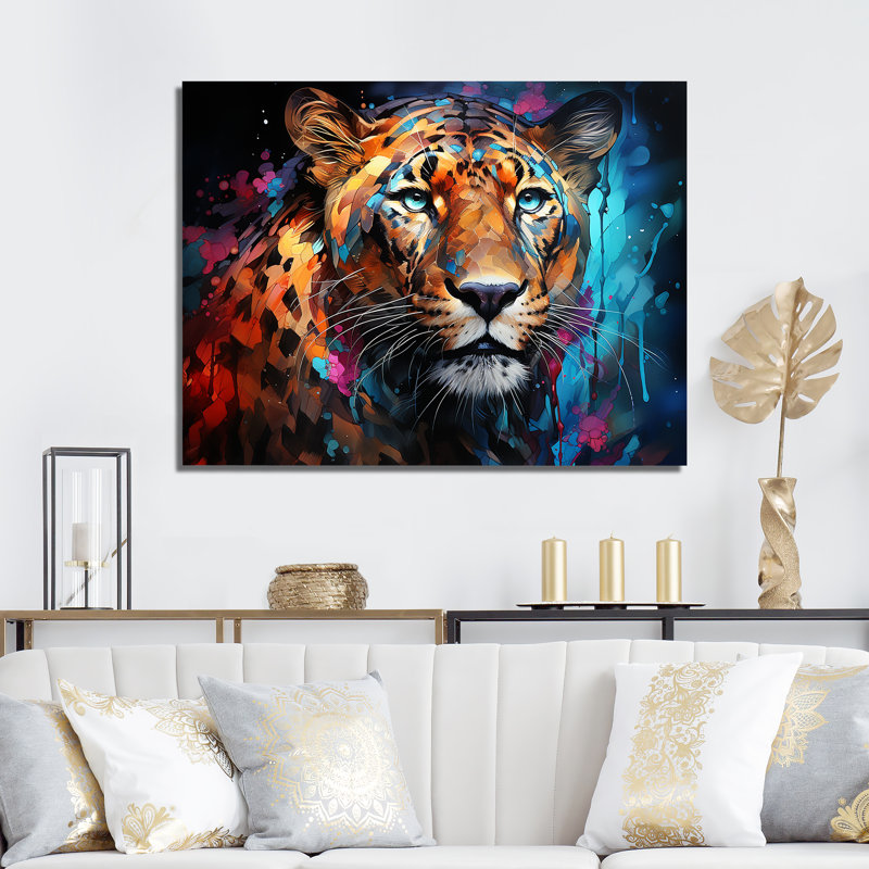 Pop Art Wild Elegance Tiger Harmony, H 12 po x l 20 po x P 1 po, Toile tendue