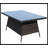 Mekiel 63.00 L x 39.40 W Outdoor Table Outdoor patio Furniture Rectangular Dining Table with clear tempered glass 