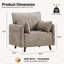 Fauteuil d'appoint rembourré surdimensionné avec rangement dissimulé-1901100469