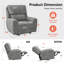 Fauteuil inclinable électrique de 26,4 po de largeur avec ports de charge USB et de type C, tissu-2037180604