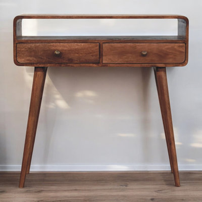 Solid Wood Curved California Console Table