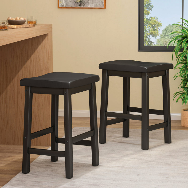 Pomeroy 24In Saddle Stool, Black
