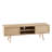 55.12-Inch Rattan TV Cabinet With 2 Sliding Doors For Living Room
