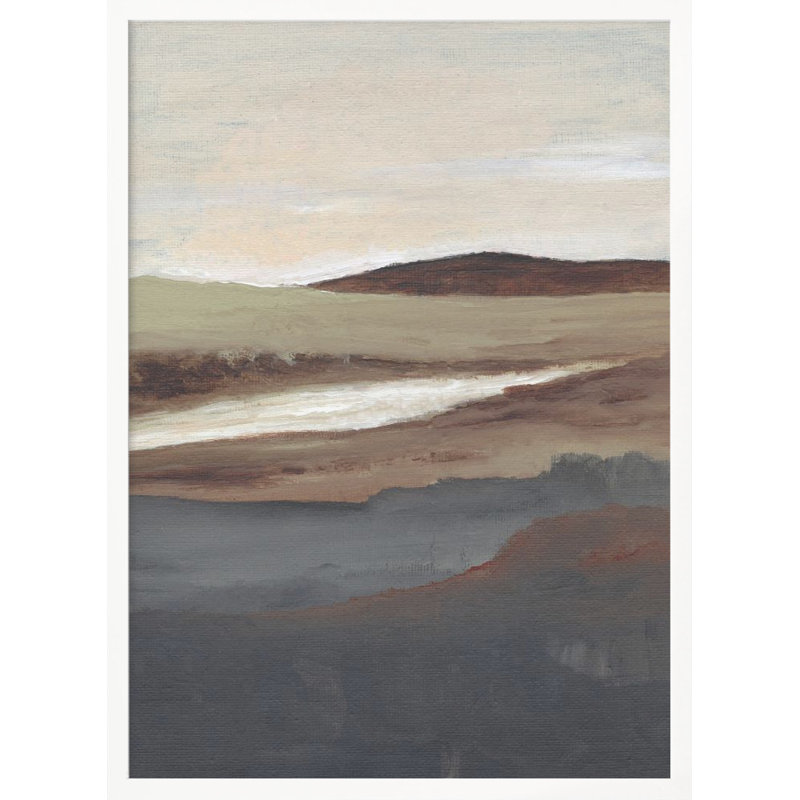 "Serene View", art mural texturé encadré, Blanc, H 14 po x l 10 po