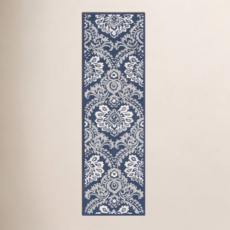 Tansy Wool Damask Indoor Rug, Runner 2'3" x 6'