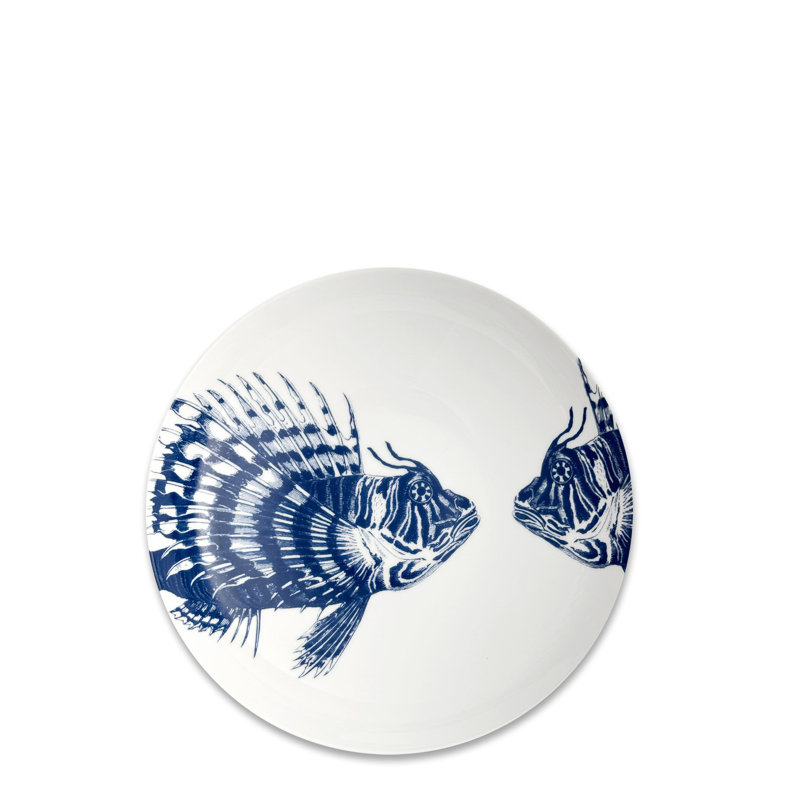 Spiky Fish Porcelain Serving Bowl