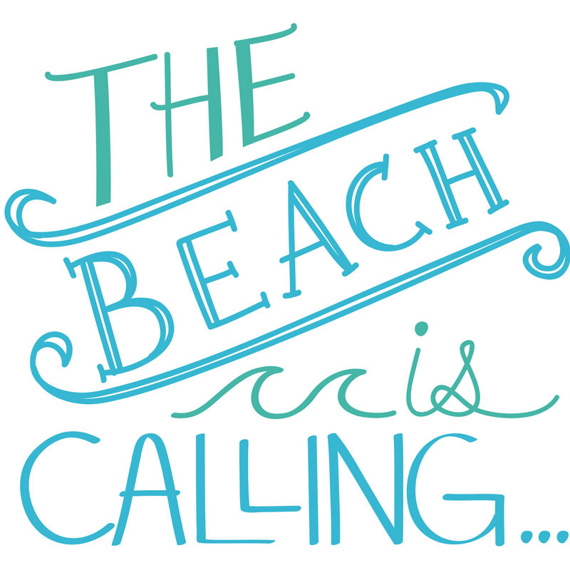 Décalcomanie murale "beach calling"