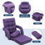 Méridienne réglable à 14 positions, pliable, avec accoudoirs et coussin, tissu en lin, mauve-1664461138-1664461165