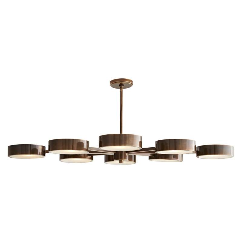 Linus 8 - Light Chandelier, Heritage Brass