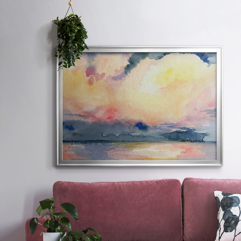 Toile tendue avec cadre Prism Seascape III, H 18 po x l 26 po x P 1,5 po, Argent