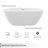 59" x 29.5" Freestanding Soaking Acrylic Bathtub with Overflow and Drain and Overflow