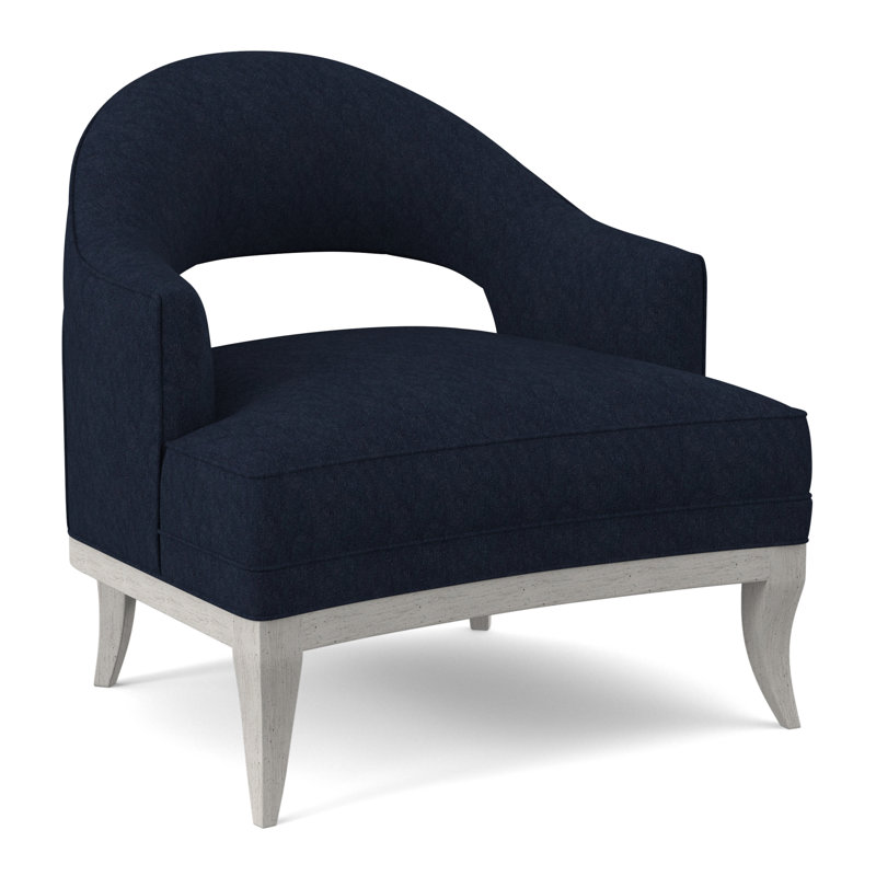 Fauteuil Mariposa, Bisque, Mélange de polyester ébène Margaret