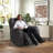 Microfiber/Microsuede and Wood Frame Power Lift Recliner with Heated Massage -1892426921