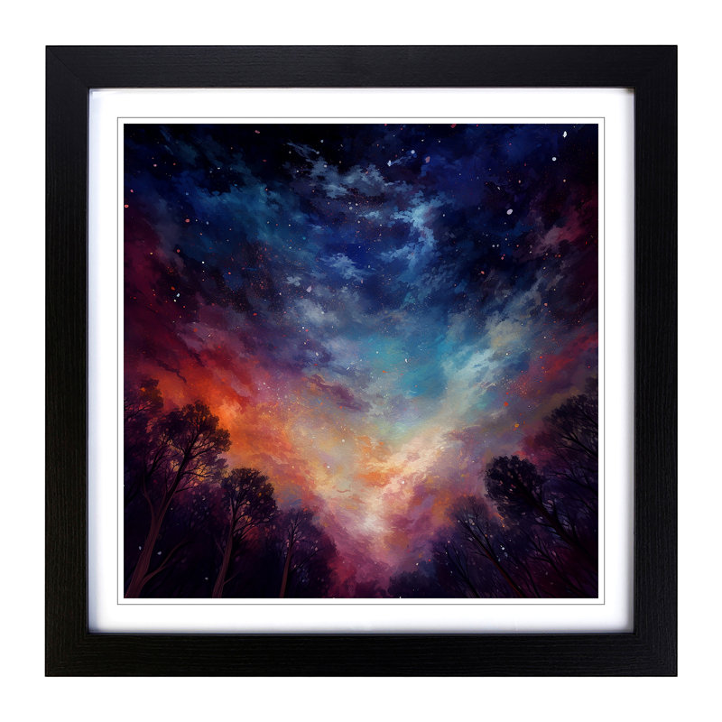 1 Piece Single Picture Frame Wall Art, Black