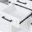 Wheeled Farmhouse Kitchen Storage Island Cart with Foldable Drop Leaf and Built-In Power Outlet, Four Storage Compartments Combined with Cross Barn Doors and Transparent Glass Panel Doors, Four Moving Casters for Kitchen & Dining Room-220988834