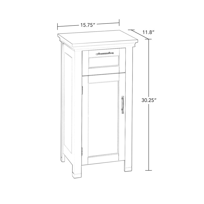 Gray Single Door Storage Cabinet with Adjustable Shelves