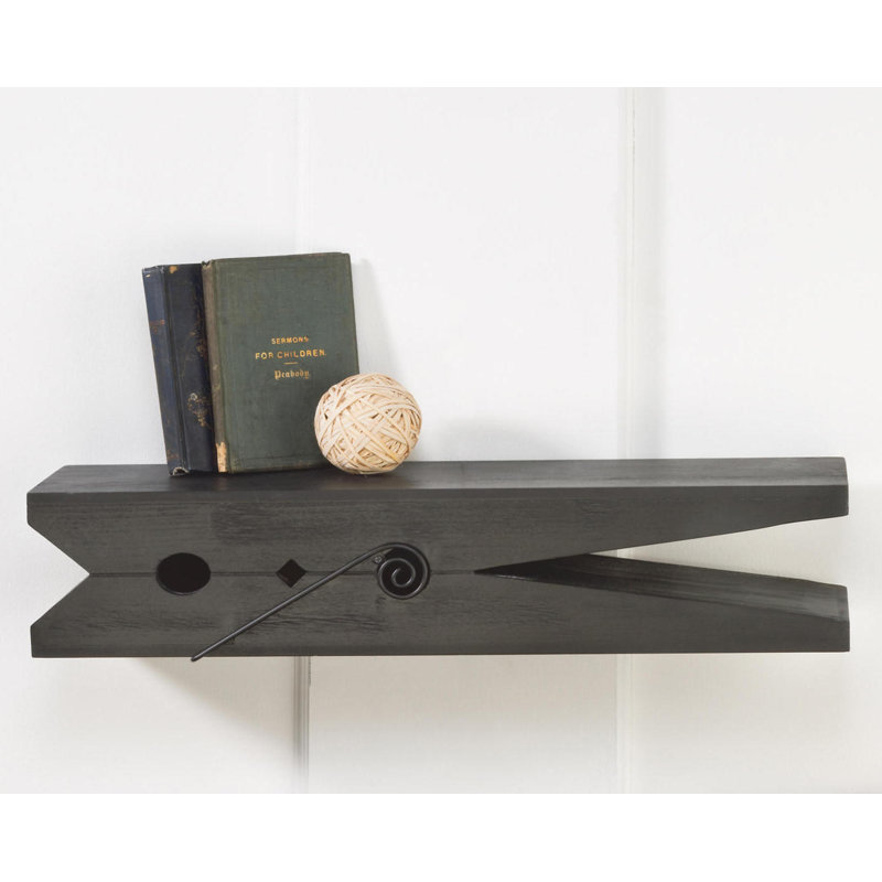 Divy Floating Shelf, 5.1" H x 23.7" W x 4.9" D, Black