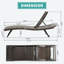 Chaise longue d'extérieur en osier 2 pièces