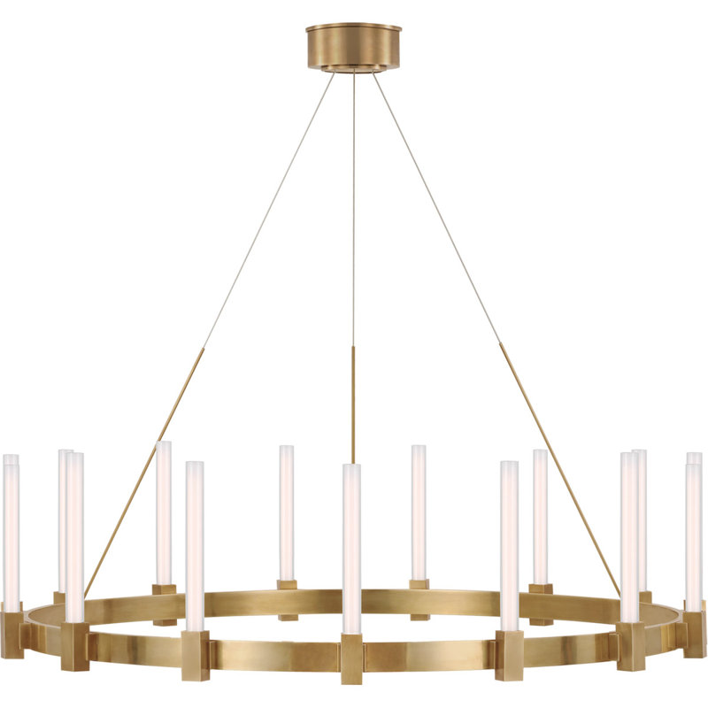 Ian K. Fowler Mafra XL Chandelier, Hand-Rubbed Antique Brass