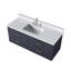 Design moderne 48 po X P 22 po D Meuble-lavabo simple avec comptoir en marbre de culture et robinet