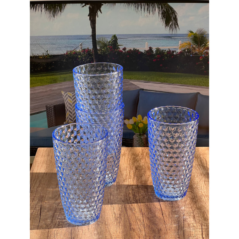 Verre à boire en acrylique Calera, Bleu, 16 oz