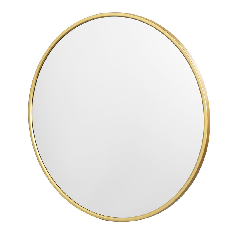 Shantris Metal Wall Mirror, Gold, 80 cm H x 80 cm W
