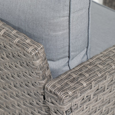 Wicker Outdoor Loveseat with Cushions