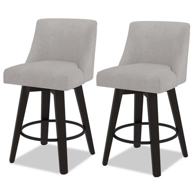 Tabourets de bar et de comptoir Loriell avec structure en bois massif