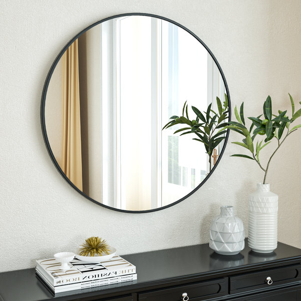 Mercer41 Gehard Metal Round Mirror & Reviews | Wayfair