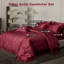 Ensemble d'édredon en satin avec draps pour lit très grand 8 pièces en satin de soie soyeux à motif de volants avec housse de coussin-123204612-123204615