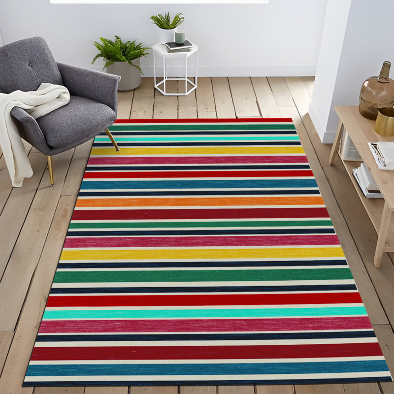 Tapis en polypropylène à rayures Tart, Tapis de couloir 2 pi 8 po x 9 pi 11 po
