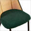 Ensemble de 2 chaises de salle à manger en rotin vert