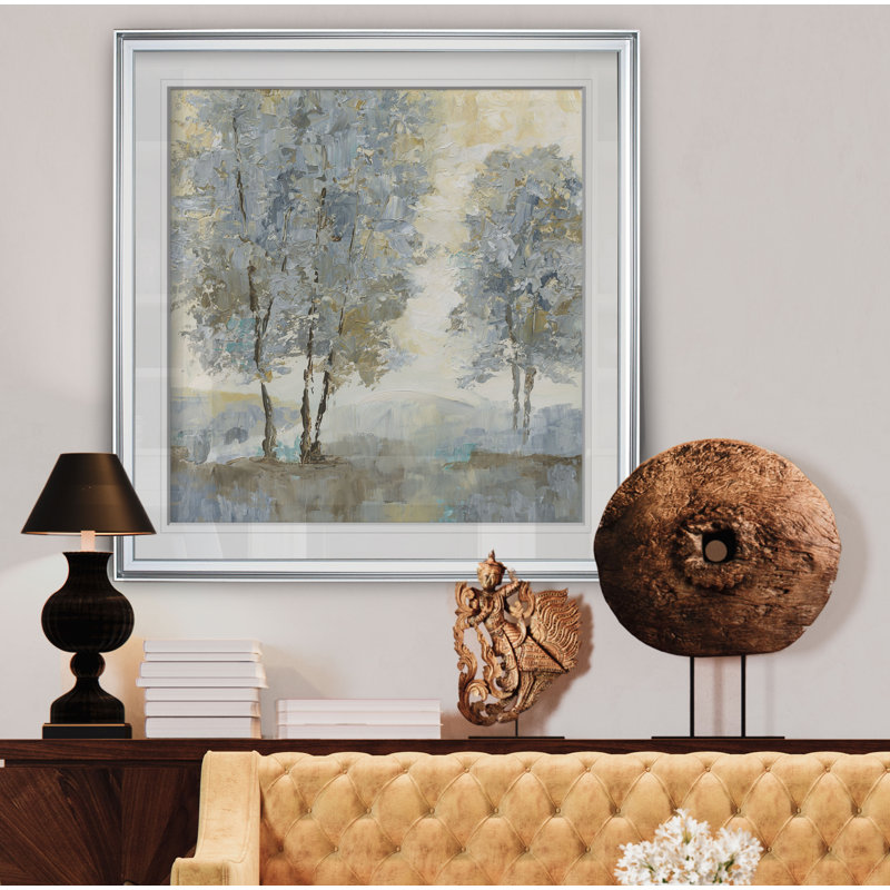 «Soft Sentinel II», reproduction d'art, H 18 po x l 18 po, Impression encadrée, Argent argent