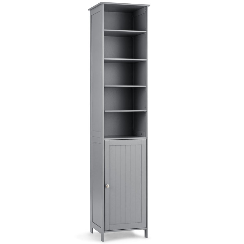 Meeks Freestanding Bathroom Storage Furniture Set, Gray