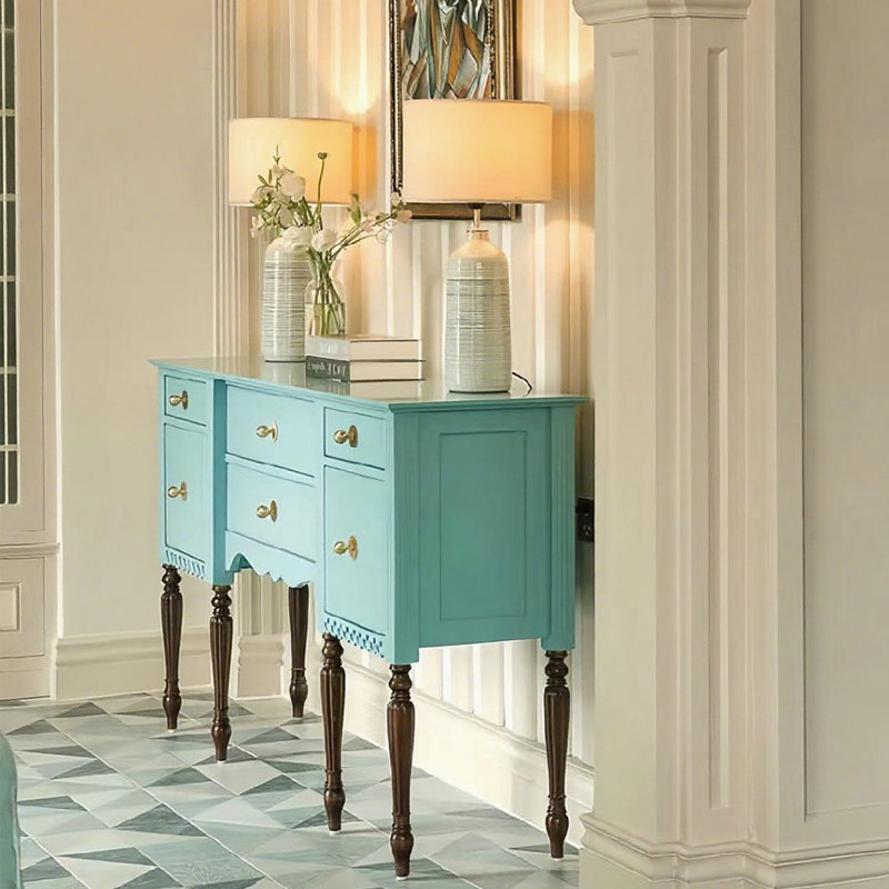 Retro Luxury Multifunctional Console Table, 37.4" H x 55.12" W x 17.72" D