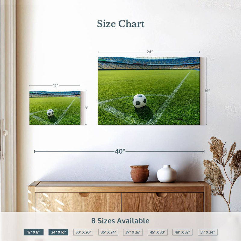 Soccer corner kick Sireci, H 16 po x l 24 po