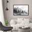 «Misty Pine Forest Layers» dans des tons monochromes, art mural encadré-1875433376-1875433383
