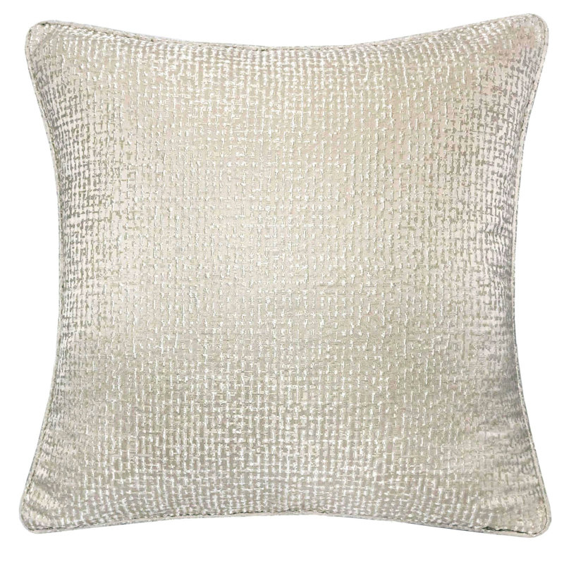 Adeline Square Pillow Cover & Insert, Silver