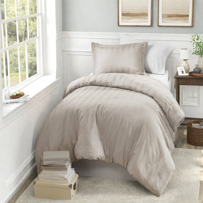 Ensembles de literie à rayures neutres tissés, polyester doux, simple moderne TG pour chambres à coucher