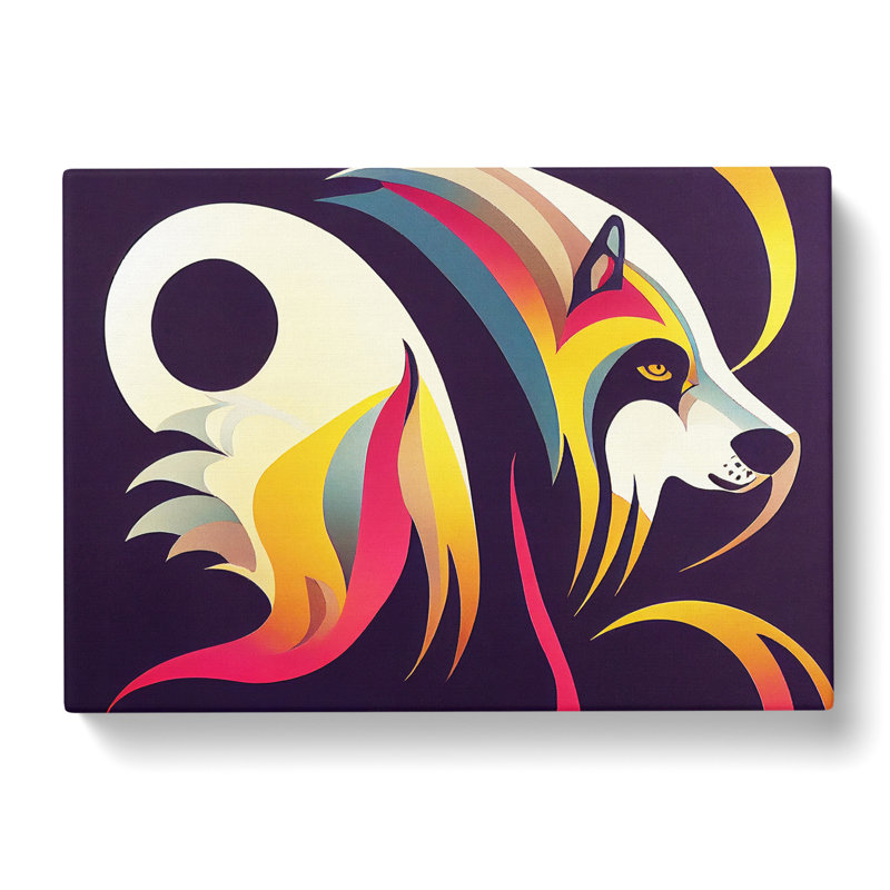 Wolf Abstract Vol.2 - Wrapped Canvas, 40cm H x 60cm W x 3cm D